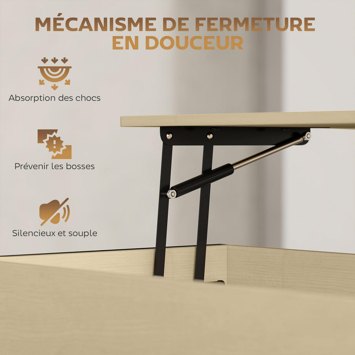COUCHTISCH Beige 1 Stück - Beige, Kunststoff (95/40/59cm) - GiPP