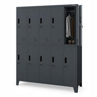 SCHLIESSFACHSCHRANK Bartek - Anthrazit, Metall (136/172/45cm) - Jan Nowak