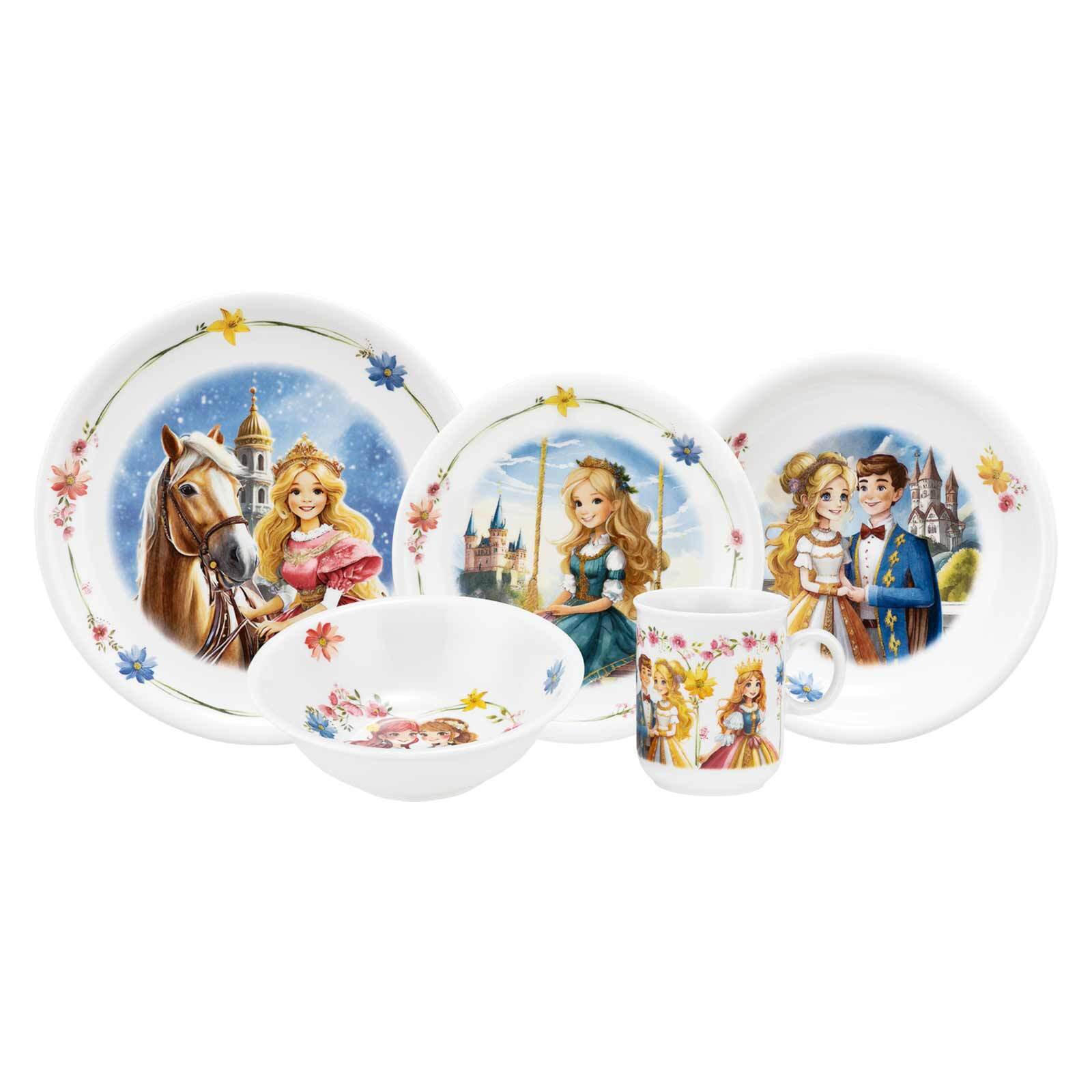 KINDERGESCHIRR SET Compact Prinzessin bunt 5er Set - Multicolor, Keramik (1/1/1cm) - Seltmann Weiden