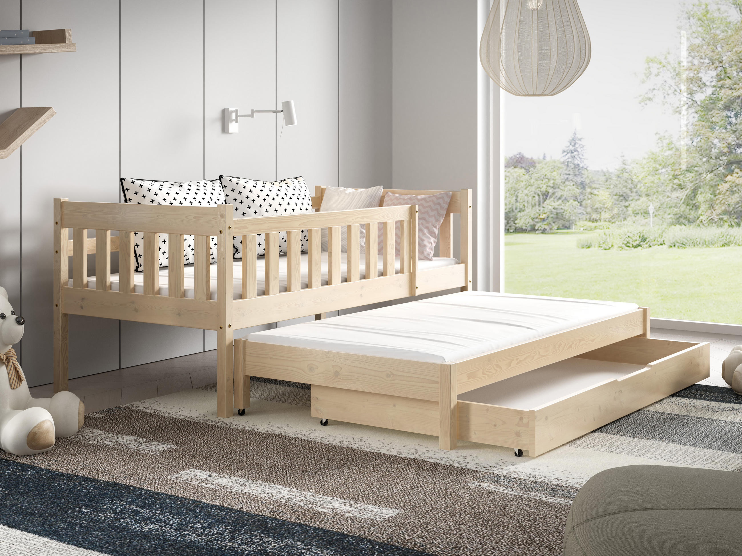 Thumbnail - Masseno Etagenbett, Kiefer, Holz, 80x160 cm, Kinder- & Jugendzimmer, Kindermöbel, Kinderbetten, Kindereinzelbetten