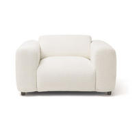 SESSEL mit gerader Rückenlehne - 1 Person - Stoff - Weiß - - Weiß, Textil (130/67/97cm) - Vente-Unique