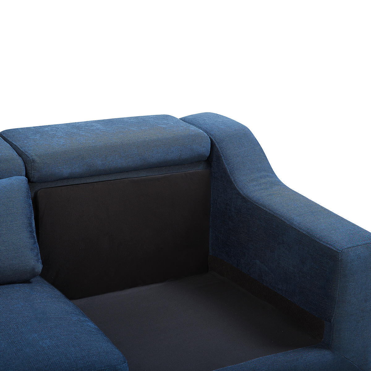 ECKSOFA Polsterbezug Marineblau Glosli - Hellblau, Textil (220/157cm) - Beliani