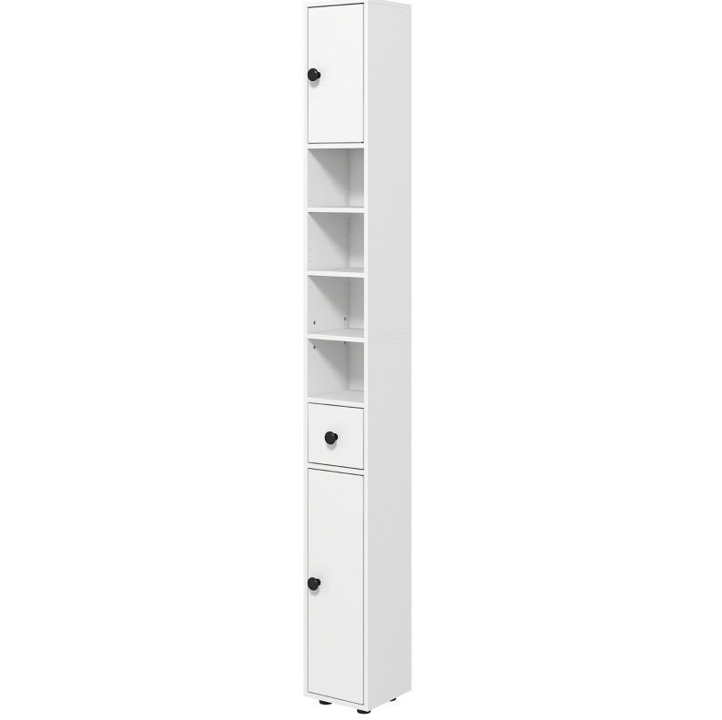 HOCHSCHRANK mit Schublade 180 x 20 x 20 cm White - Weiß, Holz (20/180/20cm) - Beauniv