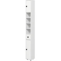 HOCHSCHRANK mit Schublade 180 x 20 x 20 cm White - Weiß, Holz (20/180/20cm) - Beauniv