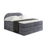 BOXSPRINGBETT mit Matratze und Lattenrost - NOX KING-120x200 - Dunkelgrau Casablanca - Dunkelgrau, Holzwerkstoff (120/200cm) - ALTDECOR