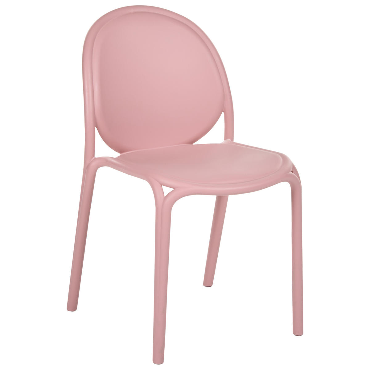GARTENSTUHL 4er Set Rosa Brugnello - Pink, Kunststoff (44/80/47cm) - Beliani