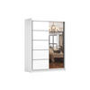 SCHIEBETÜRENSCHRANK - Kleiderschrank Lara 09 - Weiß - Weiß, Holzwerkstoff (150/200/61cm) - Möblo