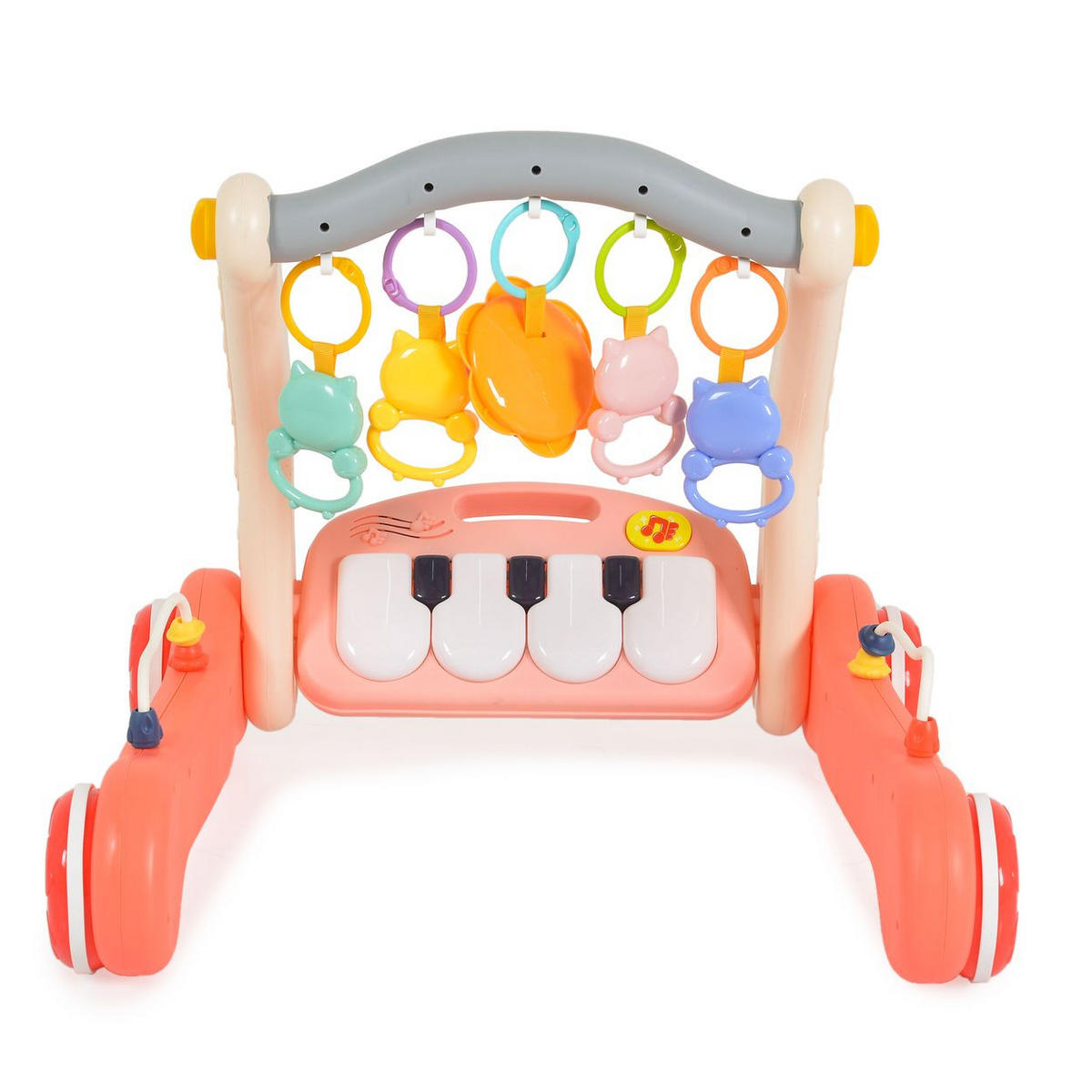 LAUFLERNHILFE 2 in 1 Piano HE0637 rosa Krabbeldecke, Spielbogen, Activitycenter - Rosa, Kunststoff (49/40/62cm) - Moni