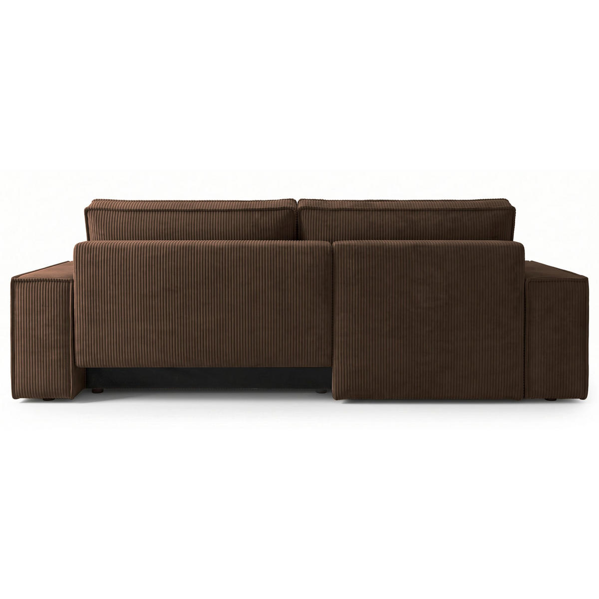 ECKSOFA Farese Braun Cordbezug - Schwarz/Braun, Kunststoff/Textil (267/167cm) - Selsey