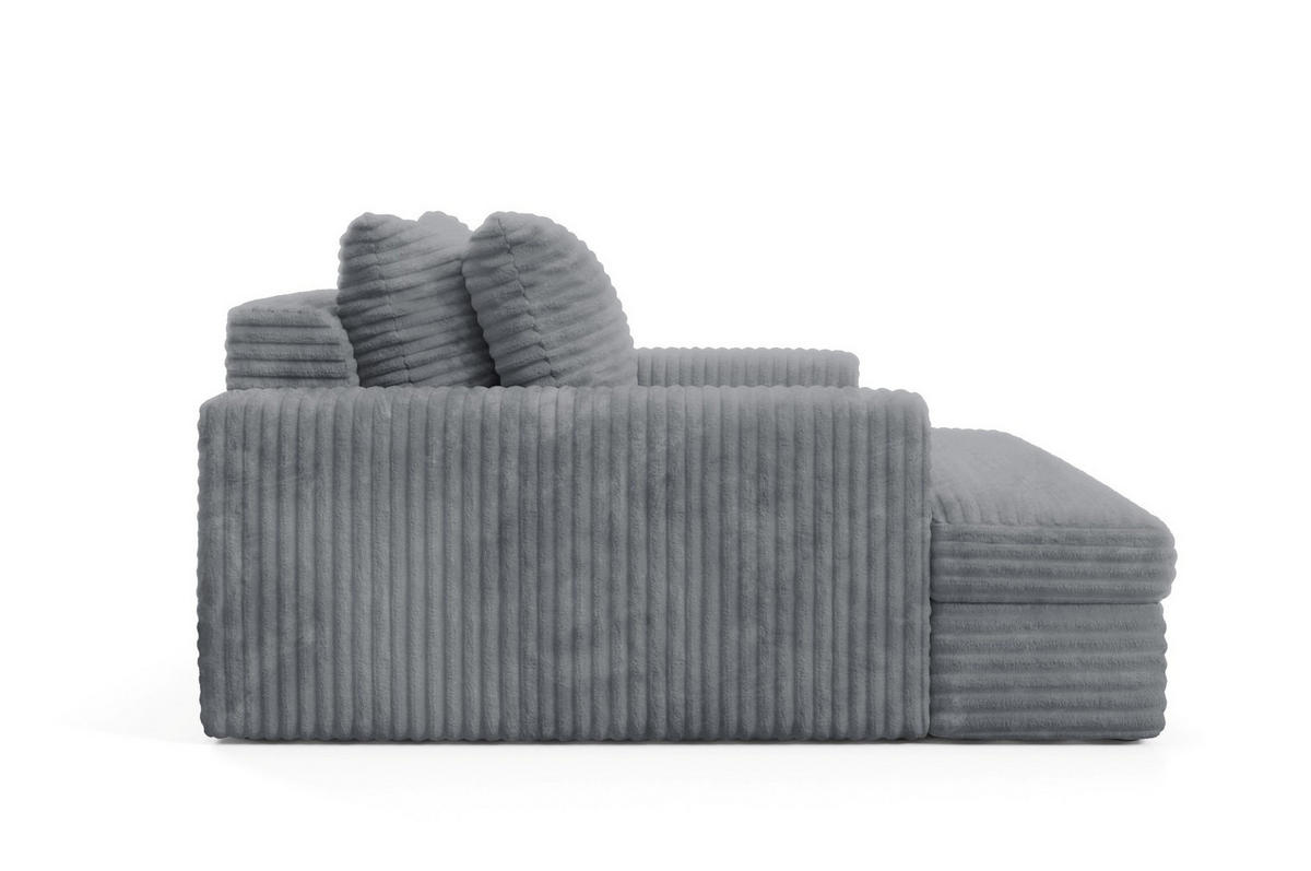 SCHLAFSOFA Premium Extra Komfort Grau - Schwarz/Grau, Holz/Holzwerkstoff (272/42/167cm) - Furnisell