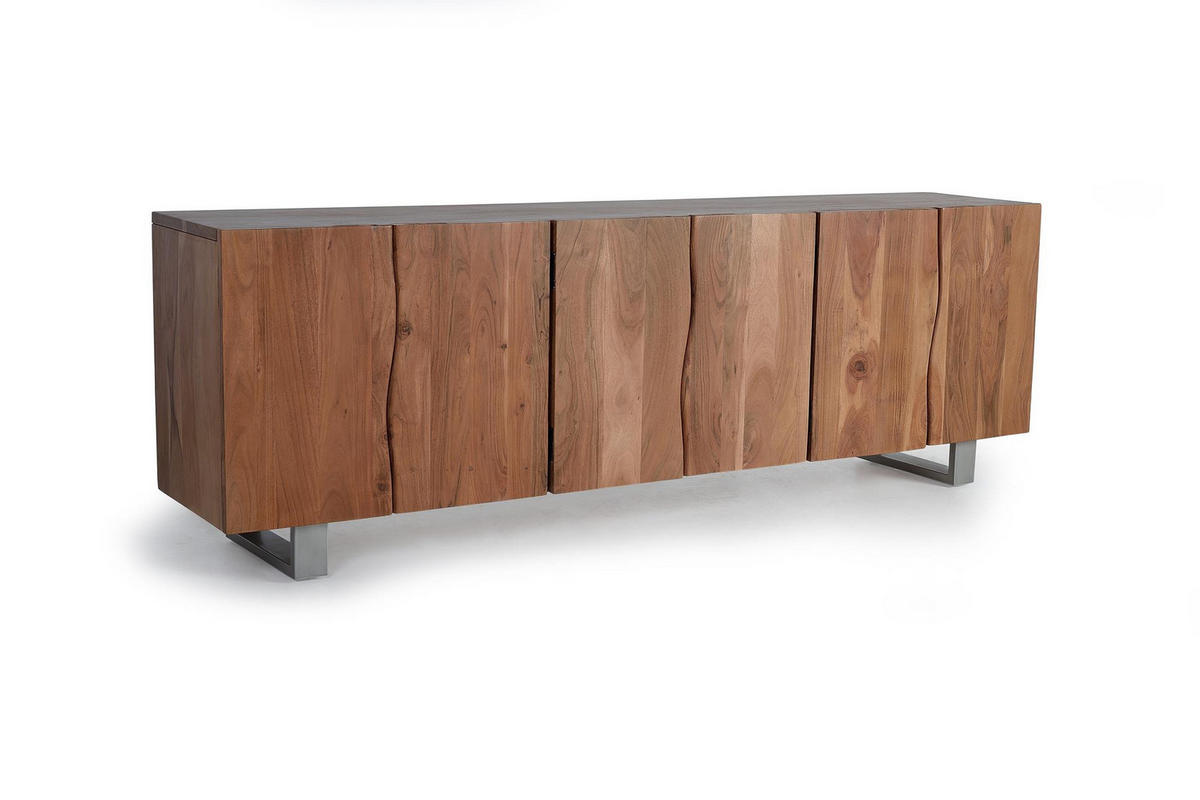 SIDEBOARD aus Akazienholz und Metall - Braun, Holz (45/74/220cm) - Giner y Colomer