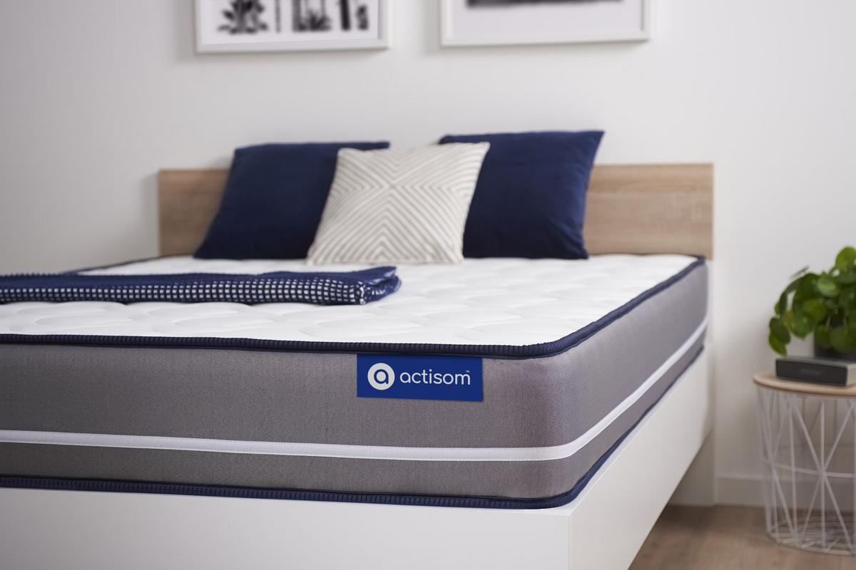 MATRATZE Actilatex pur Latex und Memory-Schaum 90 x 210 cm h3 - Weiß, Textil (90/210cm) - ACTISOM