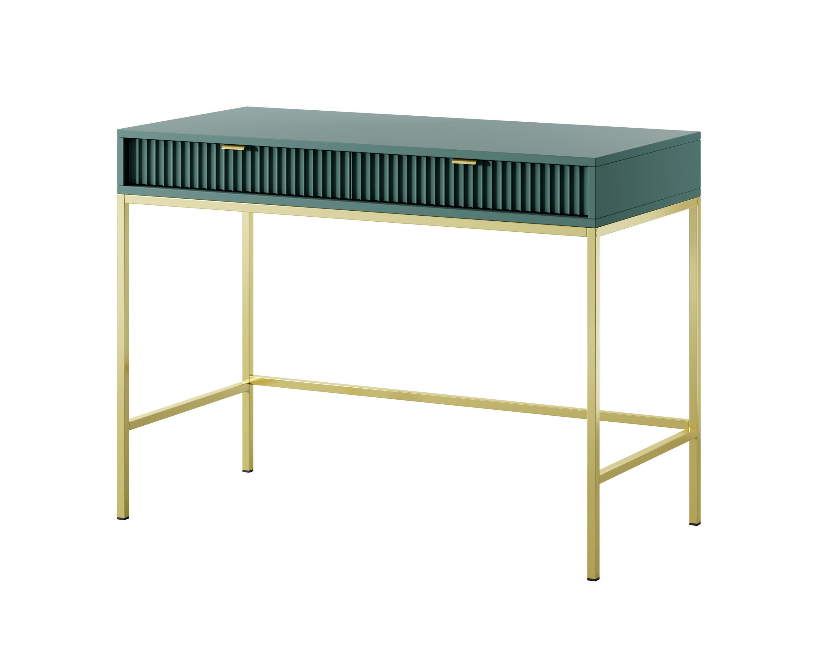 Bettso Schminktisch Grün, Gold 104x78x50 cm