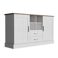 KOMMODE aus Spanplatte 140x40x79,5cm in Weiß mit Soft-Close - Weiß, Holzwerkstoff (140/79.5/40cm) - Modfu