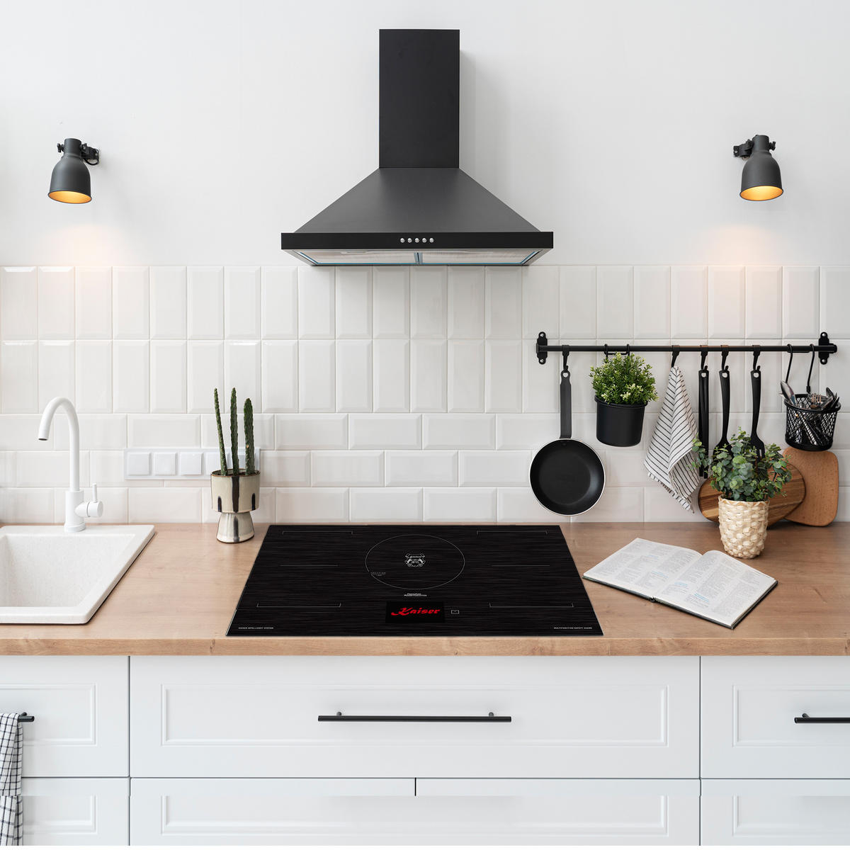 EINBAU-BACKOFEN 60 cm EH 6337+KCT 9140 FI Induktionskochfeld 90 cm - Silberfarben, Metall (59.4/59.4/55.6cm) - Kaiser Küchengeräte