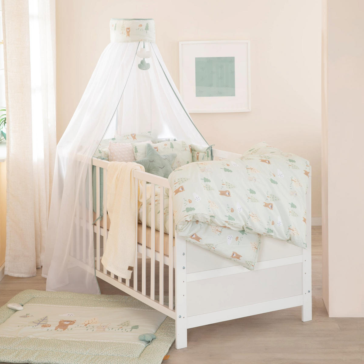 BABYBETTWÄSCHE Woodland Buddies - 100 x 135 cm - Grün, Textil (100/135cm) - Roba