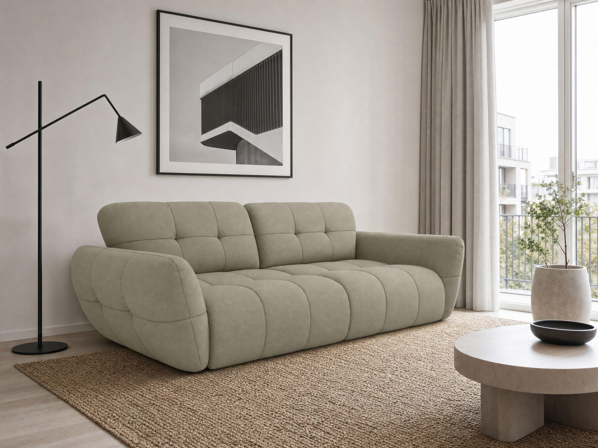 foamnova Bigsofa Hellgrün 272x68x134 cm