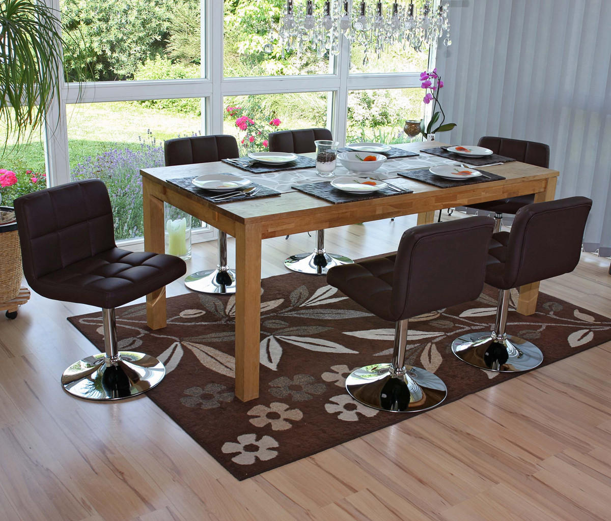 ESSZIMMERSTUHL Braun 6er-Set - Braun, Textil (43/76/44cm) - MCW