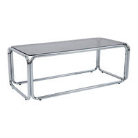 COUCHTISCH, Schwarz - Schwarz, Glas/Metall (50/110/40cm) - Oviala