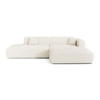 ECKSOFA RECHTS Bouclé-Stoff Creme 310cm - Creme, Textil (310/96cm) - Sia Home