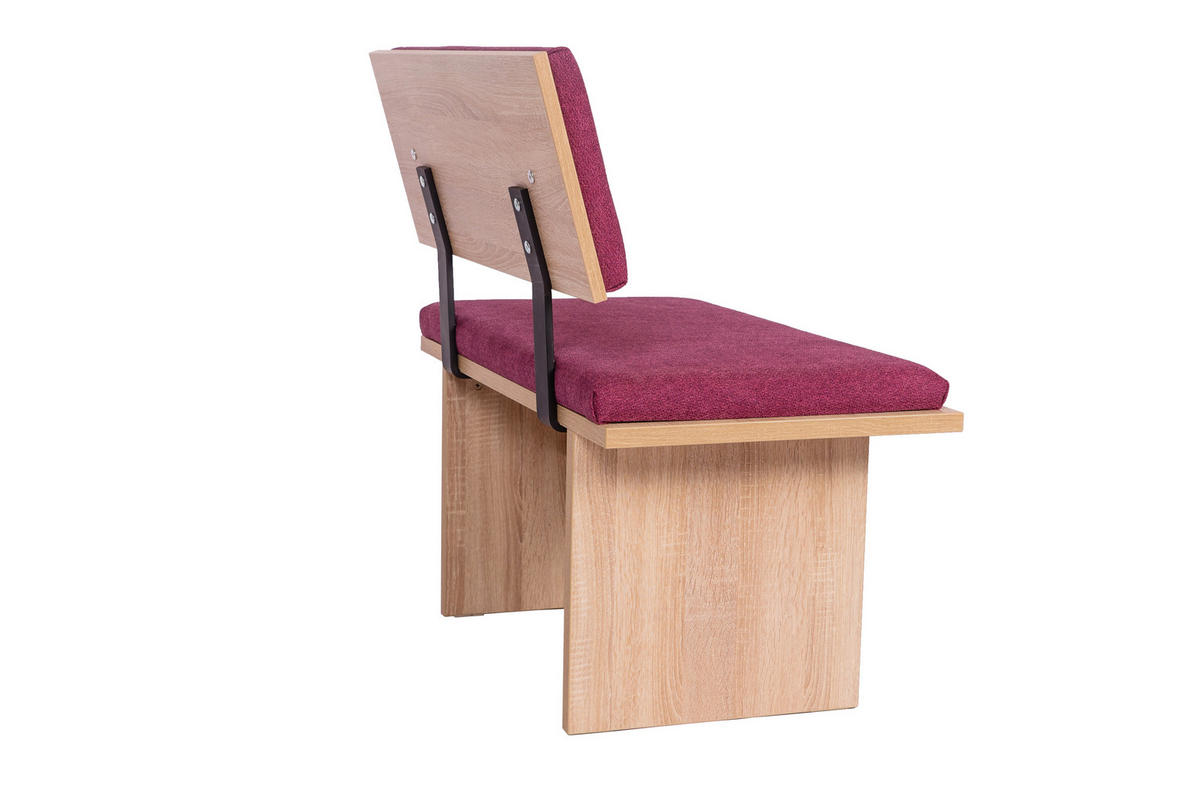 SITZBANK Die Stilvolle - Eichefarben/Violett, Holzwerkstoff/Textil (48/85/85cm) - Kundler Home