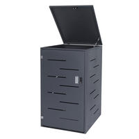 MÜLLTONNENBOX 116,5x66x80cm erweiterbar Anthrazit - Anthrazit, Metall (66/116.5/80cm) - PROREGAL