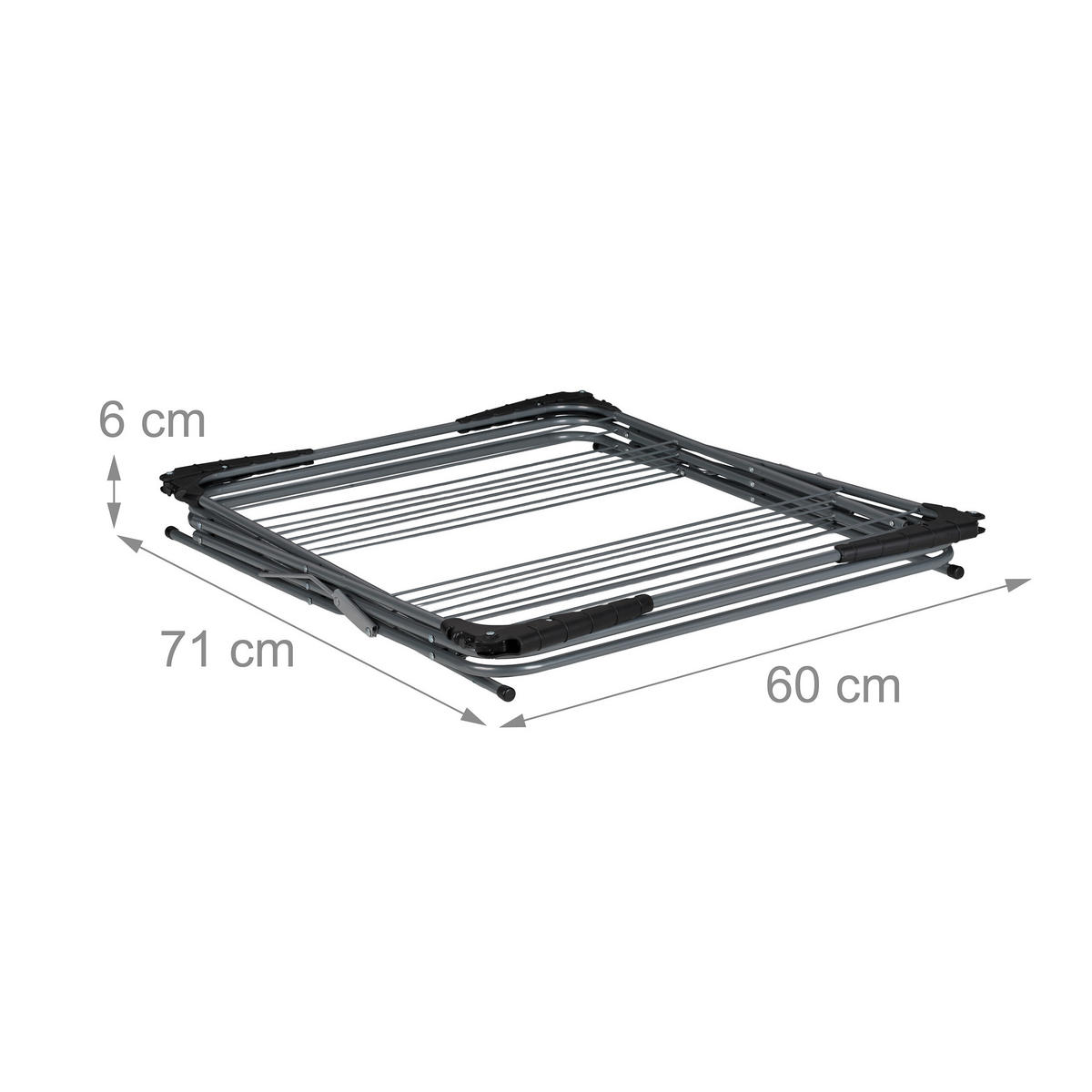 STOJAN na prádlo - sivá, kov/plast (63.5/138/50cm) - Relaxdays