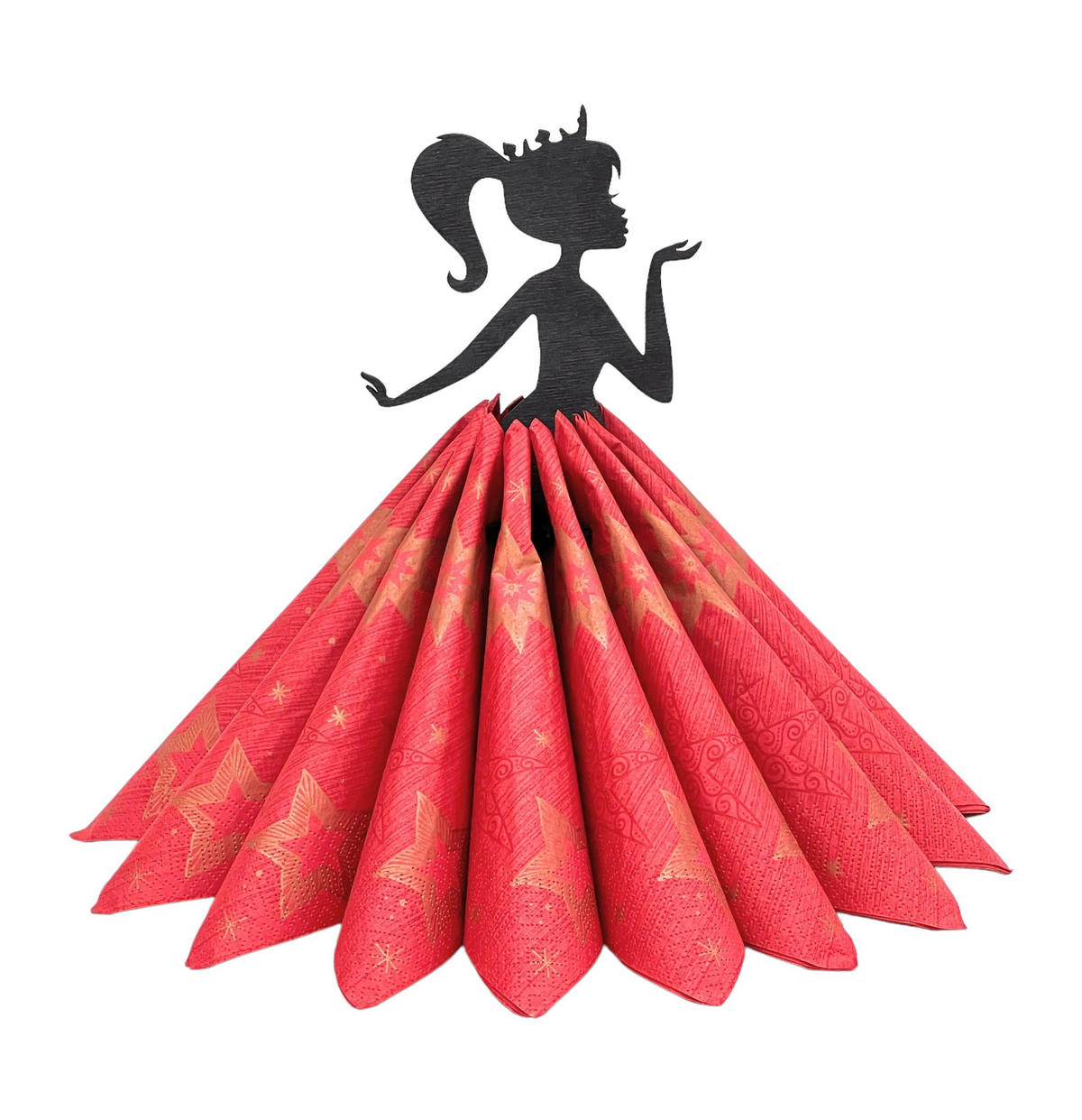 SERVIETTENHALTER aus Holz 28 cm Schwarz - Schwarz, Holz (14/28/14cm) - DanDiBo