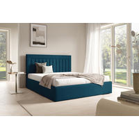POLSTERBETT BEA I Bettkasten Lattenrost 160x200 Dunkelblau - Dunkelblau, Holz (160/200cm) - Furnistar