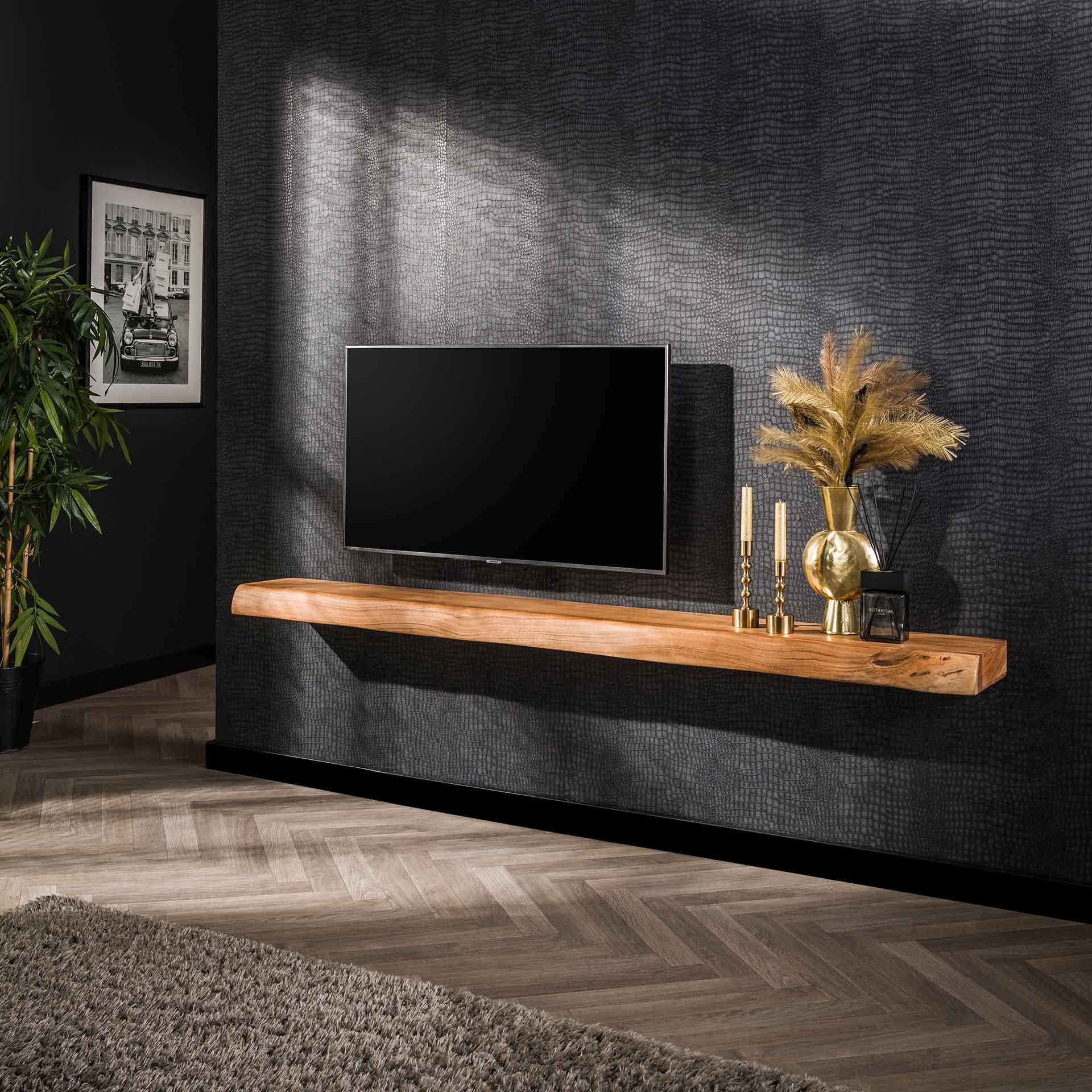 WANDREGAL Baum Braun 25/200/ 8 cm - Braun, Holz (200/8/25cm) - Hoyz Collection