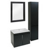 BADEZIMMERSET Schwarz 4er-Set - Schwarz, Holzwerkstoff (100/160/46cm) - MCW