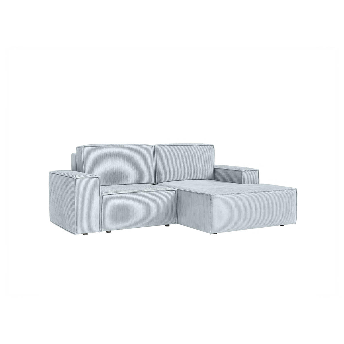 ECKSOFA KOKKO MINI mit Schlaffunktion, Hellgrau - Hellgrau, Textil (240/167cm) - Fedve