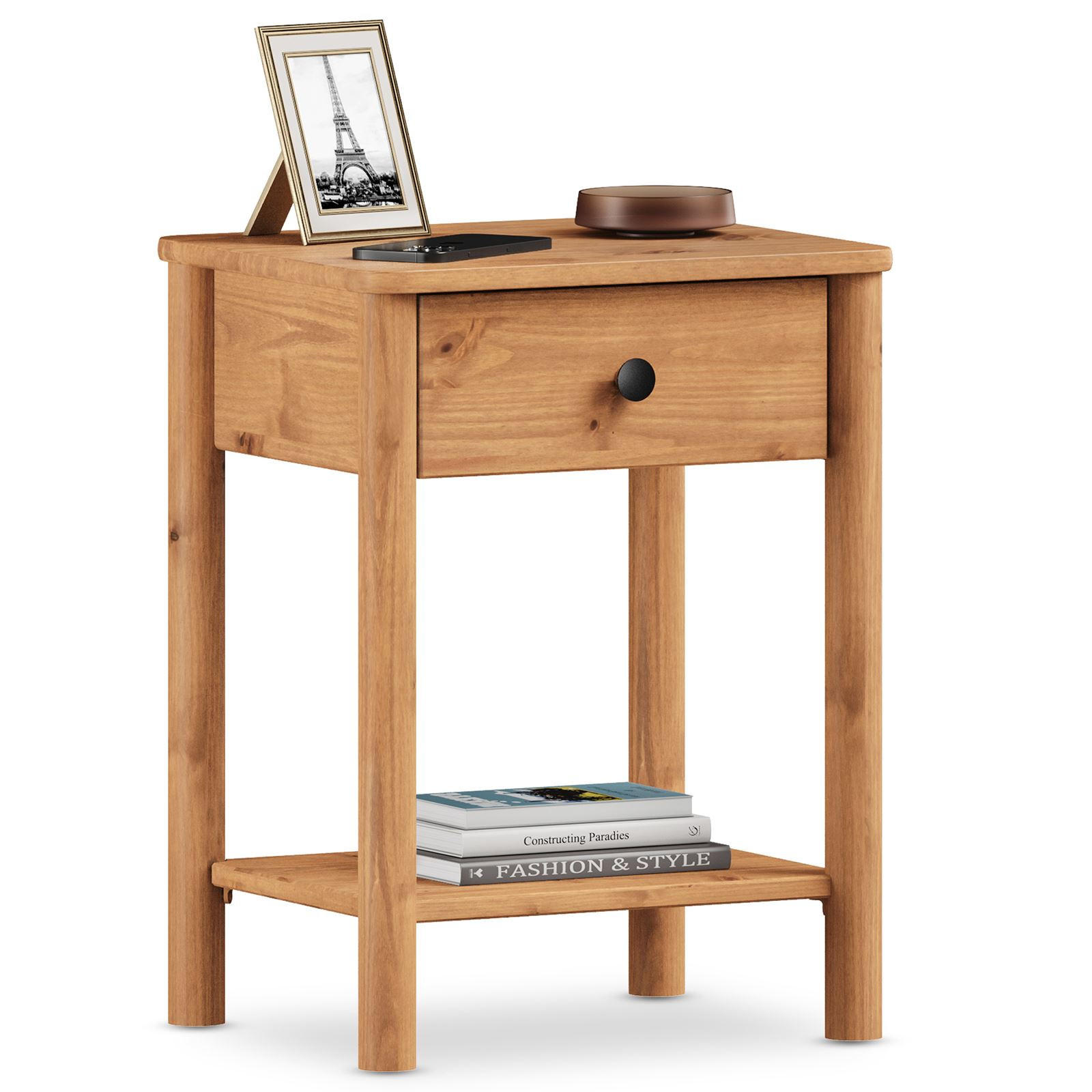 NACHTTISCH APOANA Eiche - Eichefarben, Holz (45/55/35cm) - IDIMEX