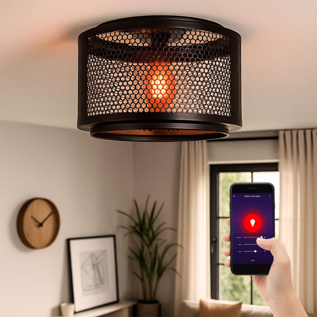 LED DECKENLEUCHTE VITO Metall Schwarz - Schwarz, Metall (40/40/34cm) - Nowa