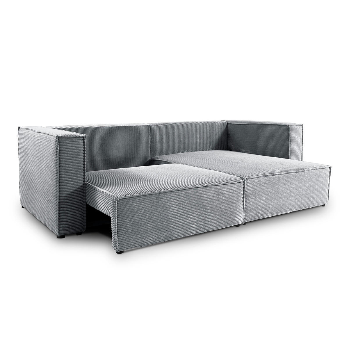 SOFA Jimmy 3 Sitzplätze Hellgrau - Grau, Holz (245/77/148cm) - Petits-meubles