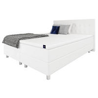BOXBETT, Polsterbett Sawana mit Bonellfederkern-Matratze und Topper Schlafzimmer - Weiß, Holz/Holzwerkstoff (160/200cm) - Best For Home