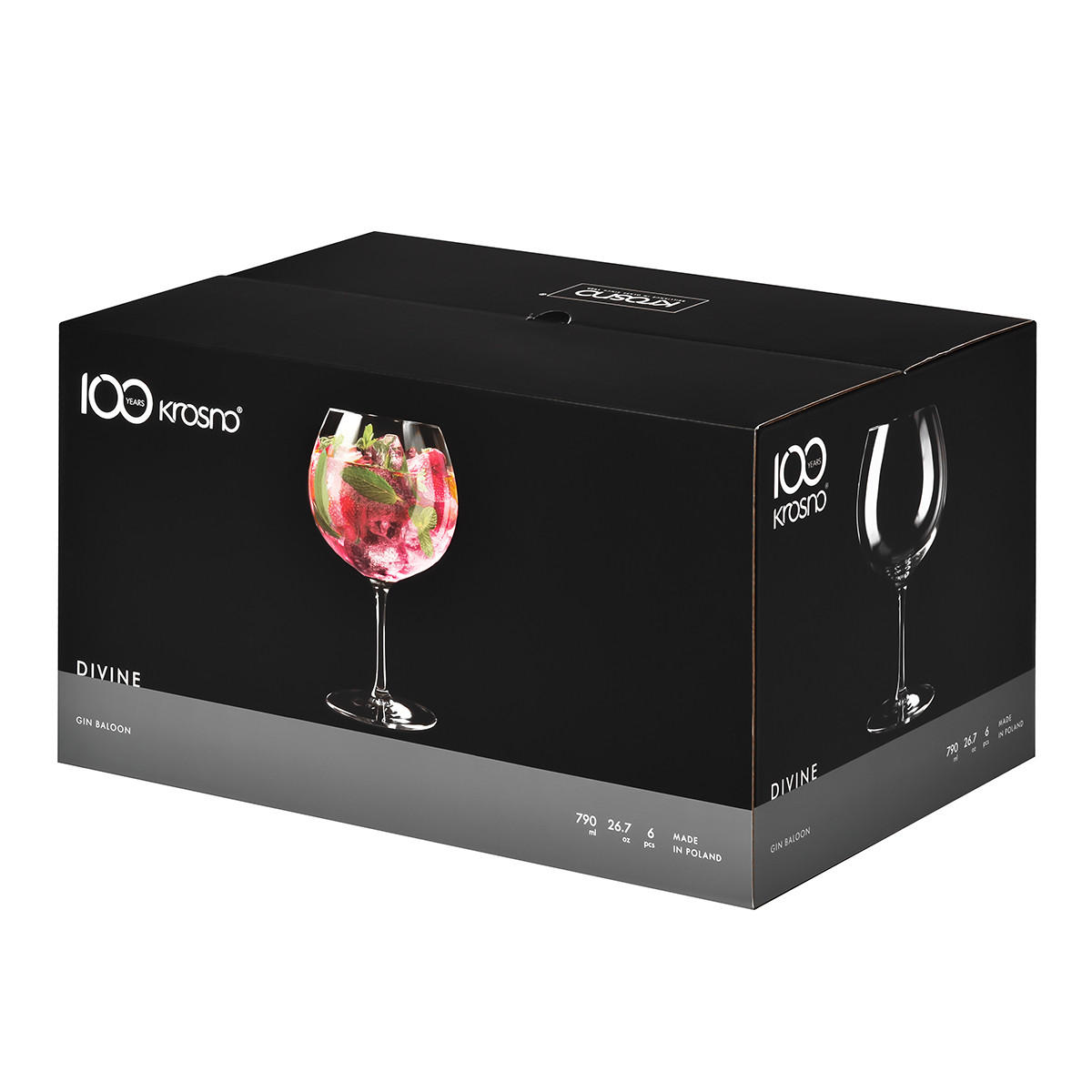 COCKTAILGLÄSER Divine, 6er-Set, 790 ml - Transparent, Glas (0.79L) - Krosno Glass