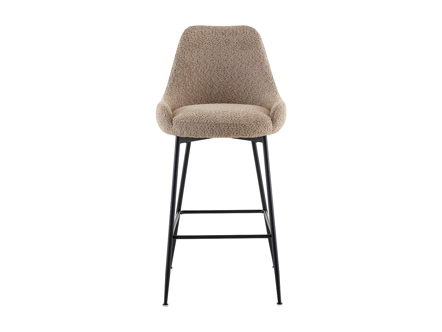 BARHOCKER - 52 cm x 58 cm - Stoff - Taupe - TOYBA - Taupe, Textil (52/97/58cm) - Vente-Unique