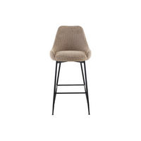 BARHOCKER - 52 cm x 58 cm - Stoff - Taupe - TOYBA - Taupe, Textil (52/97/58cm) - Vente-Unique