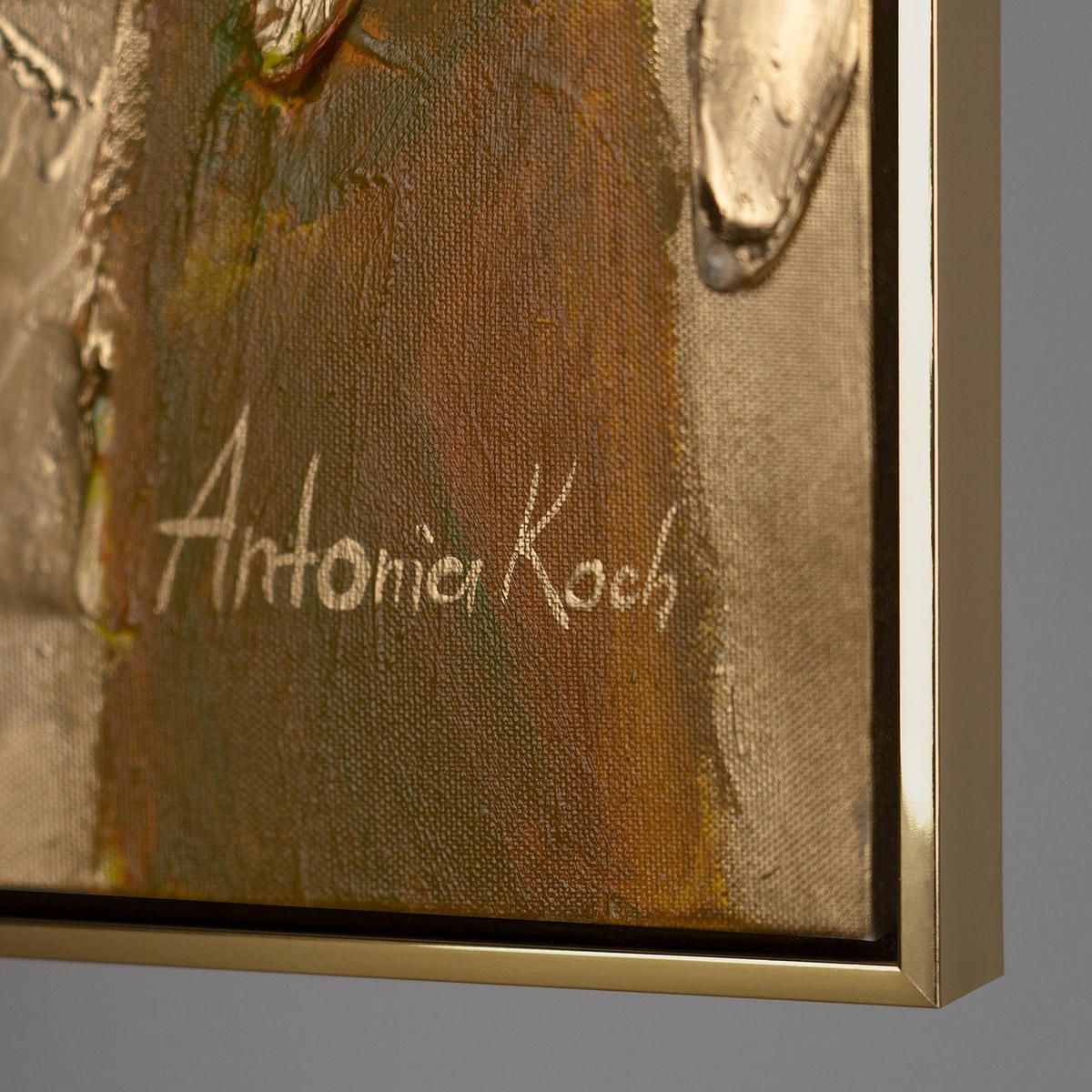 GEMÄLDE Inspiration Schattenfugenrahmen Gold 120x80 cm - Goldfarben, Holz (120/80cm) - YS-art gallery