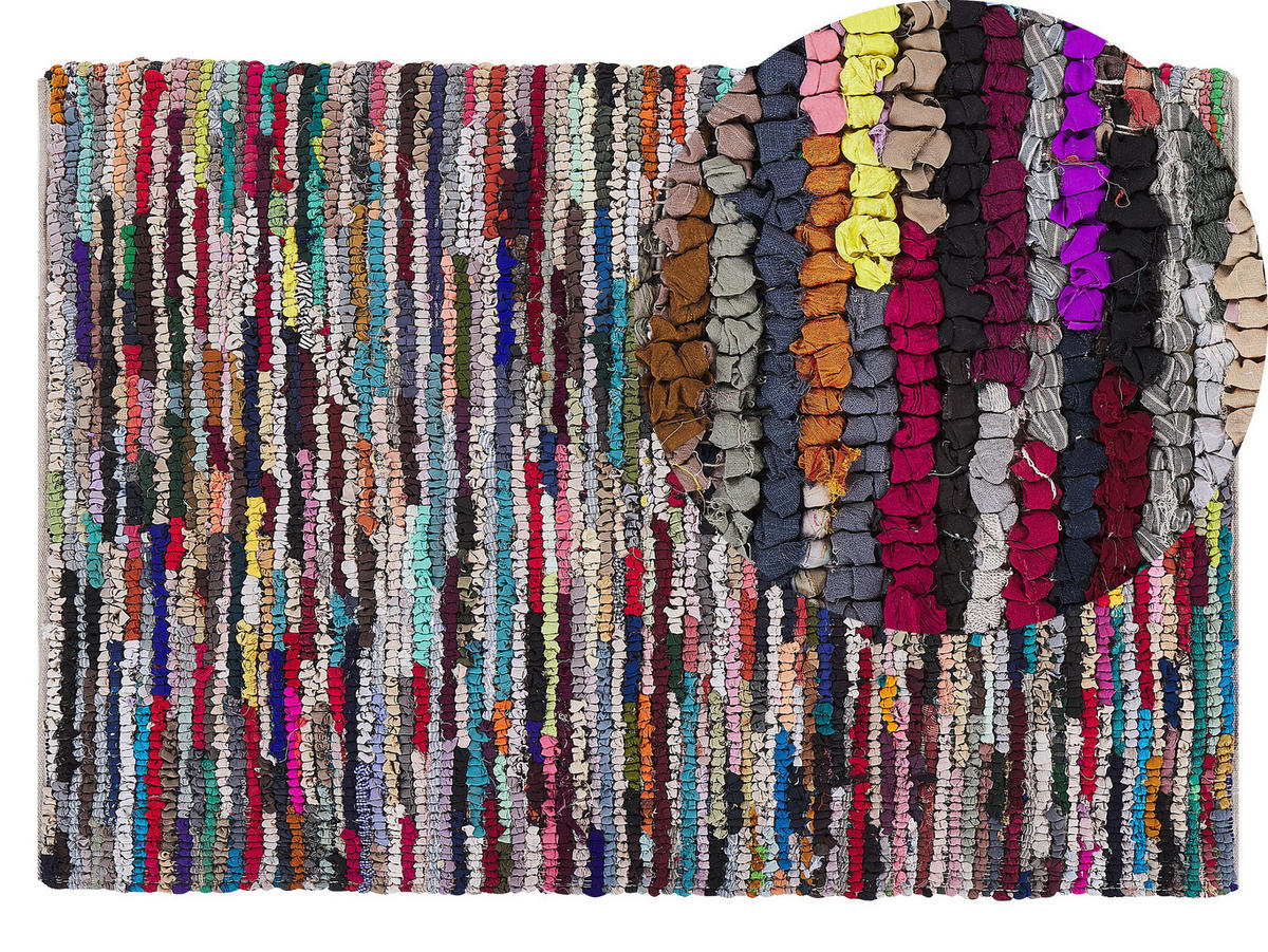 KURZFLOR-TEPPICH Bafra 200/140 cm - Multicolor, Kunststoff (140/200cm) - Beliani