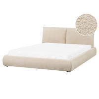 POLSTERBETT mit Lattenrost 160x200 cm Beige Vinay - Beige, Textil (160/200cm) - Beliani