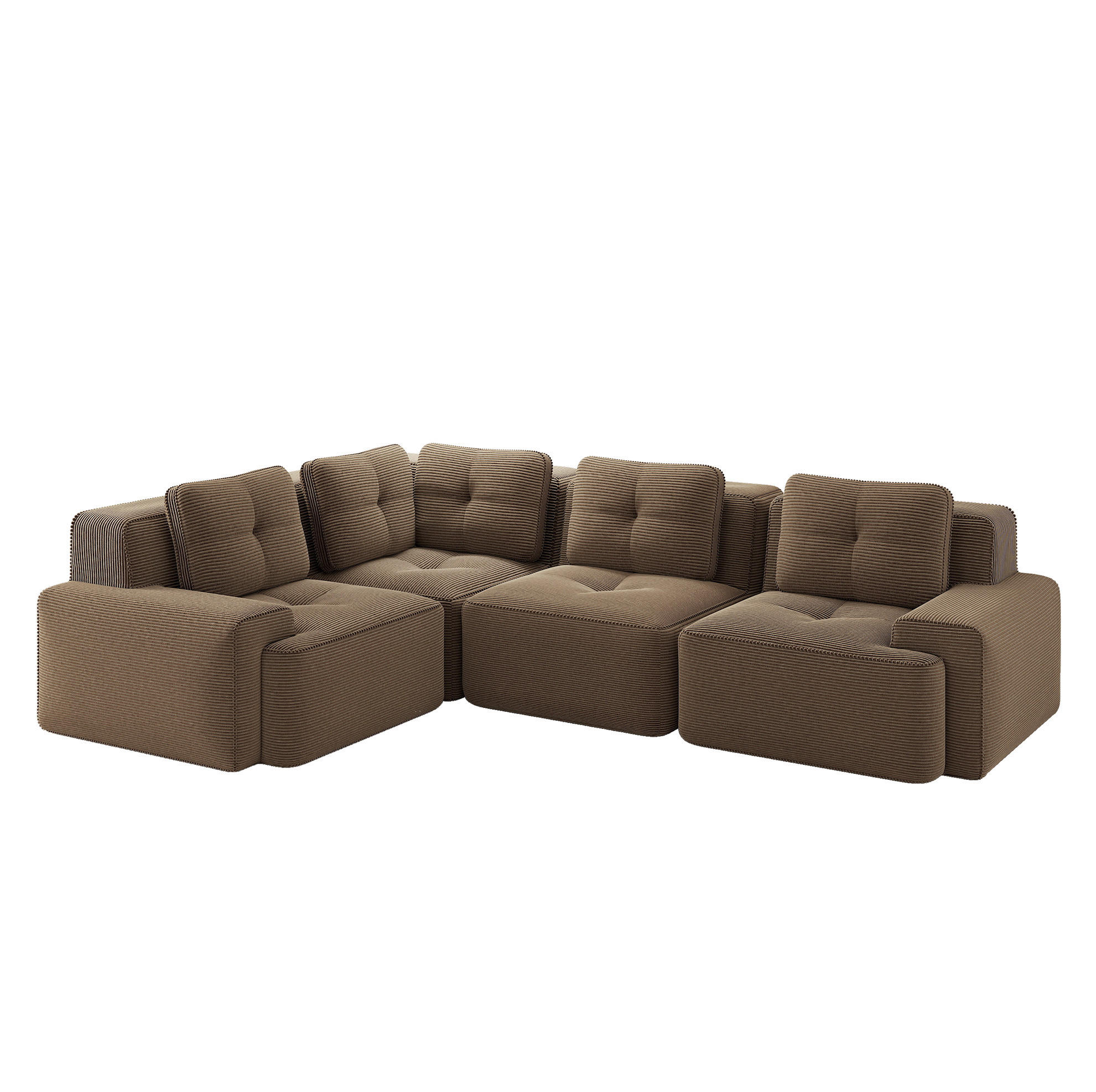 Meubliv Ecksofa Braun 382x104 cm