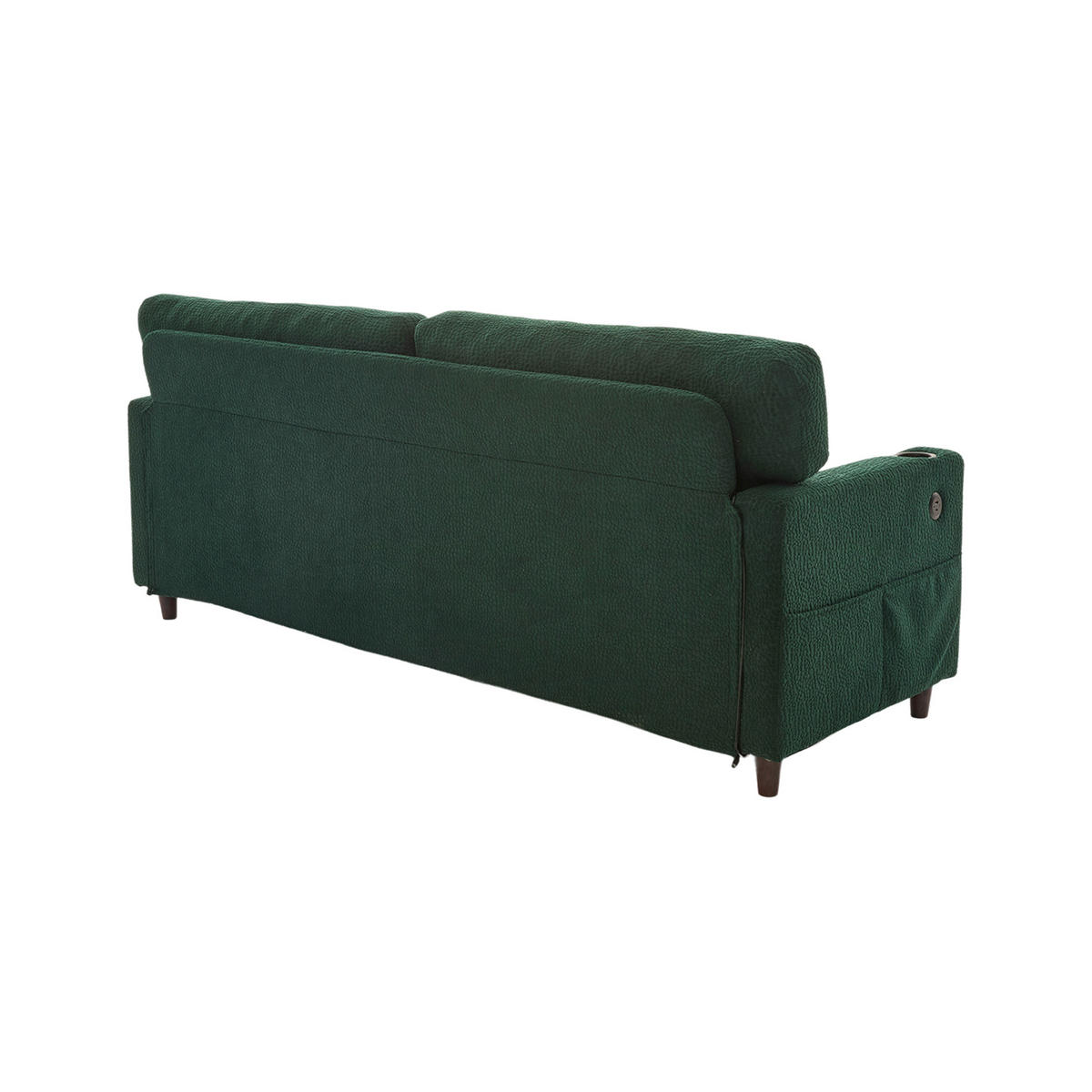 SOFA 2-Sitzer 203/77,5/86 cm Smaragd - Smaragdgrün, Textil (77.5/86/203cm)