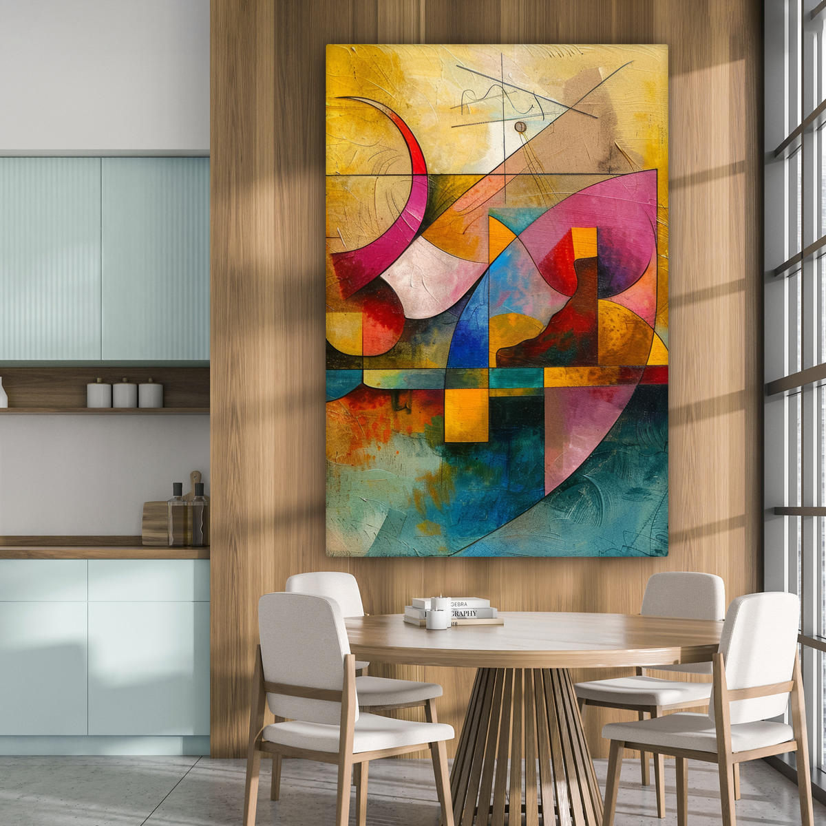 LEINWANDBILD Kunst - Abstrakt - Modern Deko Groß 90x140 cm - Gelb, Textil (90/140cm) - MuchoWow