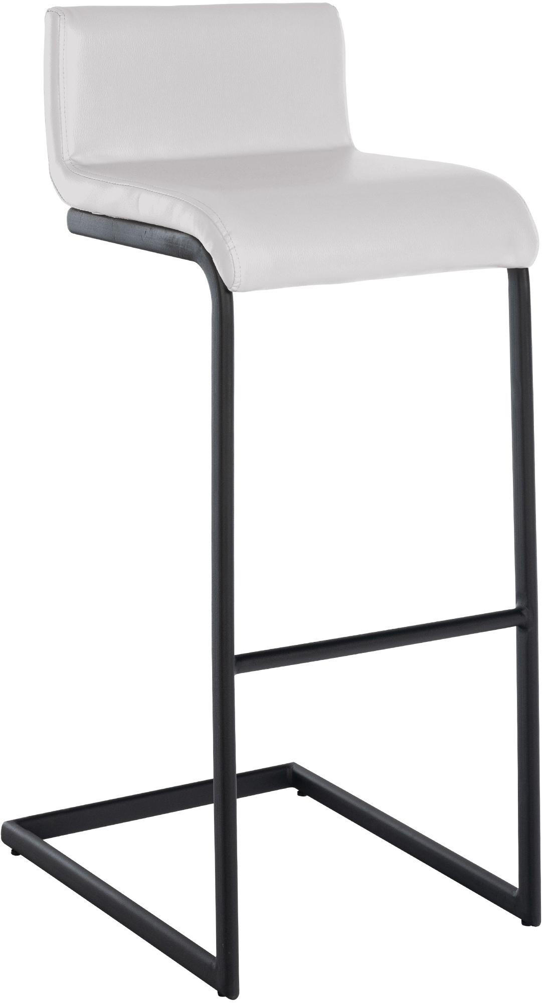 BARHOCKER Newport 40x96x50 cm Schwarz - Weiß, Metall (40/96/50cm) - furnicato