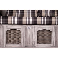 STRANDKORB Düne Koboo Grau Bullaugen - Braun/Grau, Metall (125/170/80cm) - Mr. Deko