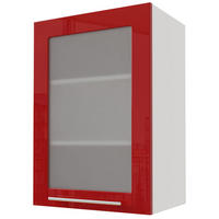 KÜCHENHÄNGESCHRANK Brerra W2S/50 Weiß / RAL 3002 karminrot Hochglanz 50 / 32,5 / 72cm - Rot/Weiß, Holz/Holzwerkstoff (50/72/32.5cm) - Feldmann-Wohnen