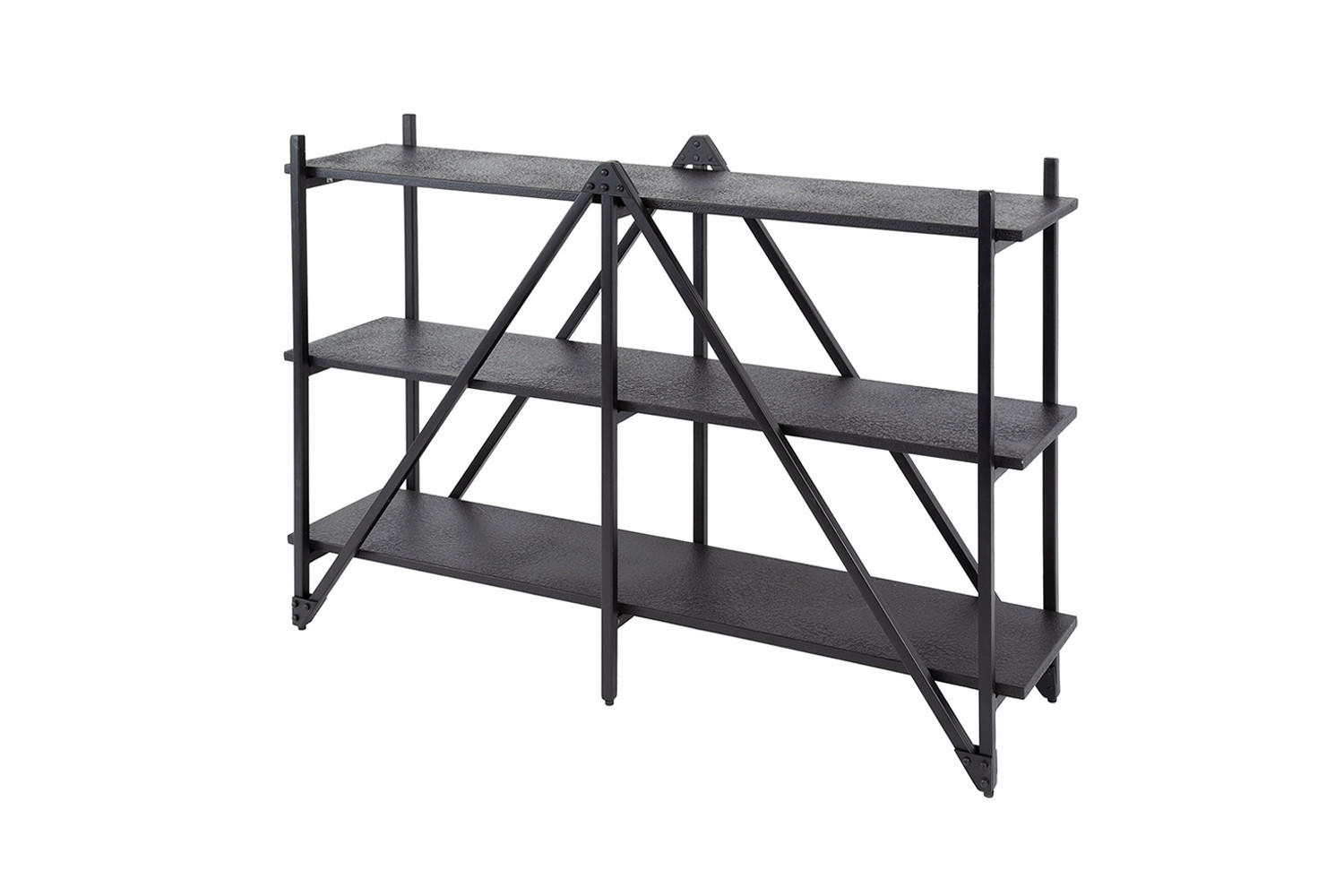 Kawola Wandregal Schwarz 130x85x35 cm
