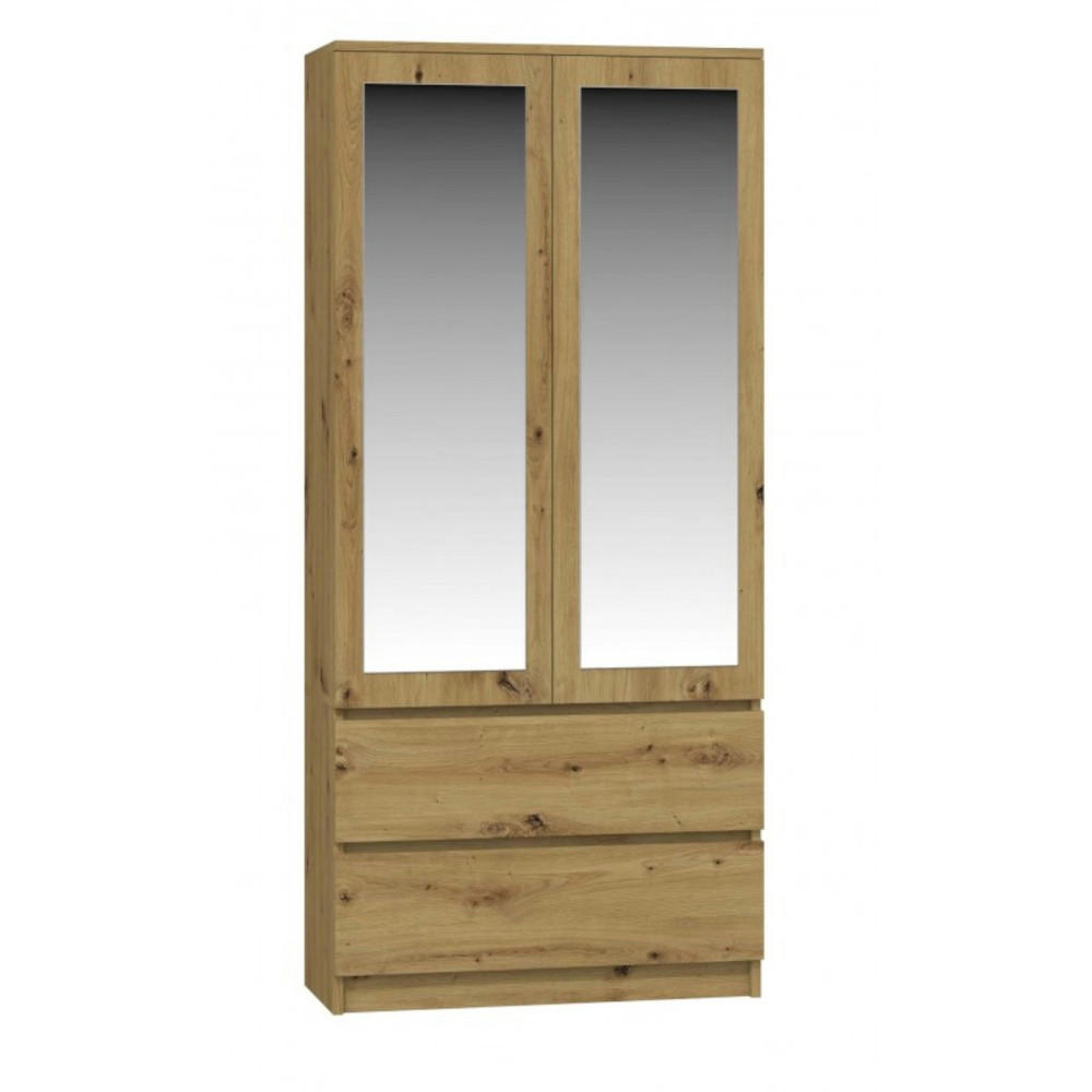 SCHRANK malve SD-90L Eiche Artisan - Eiche Artisan, Holzwerkstoff (90/180/50cm)